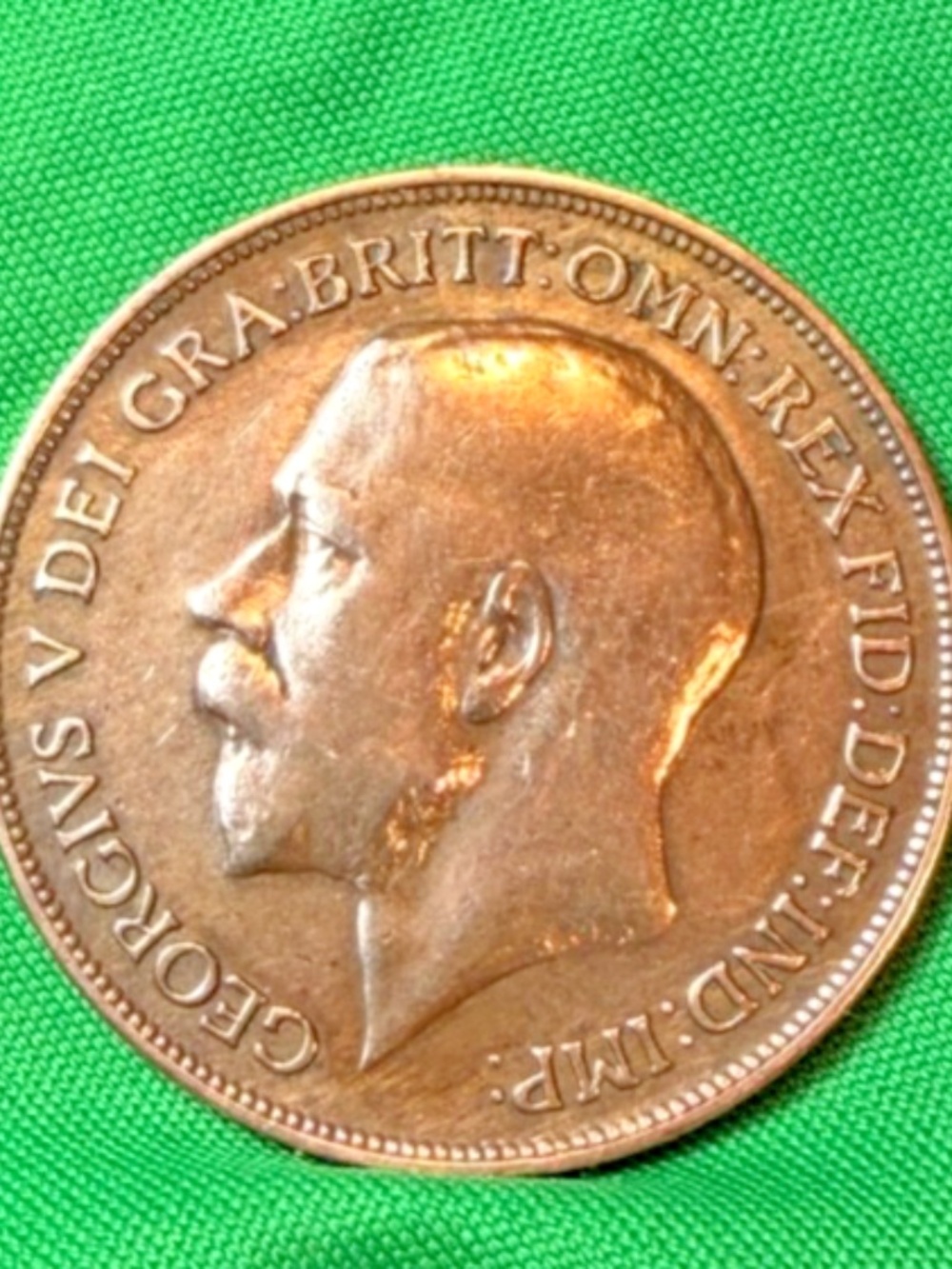 1920 MA DIE CLASH 1 One Penny Bronze King George #206238262168